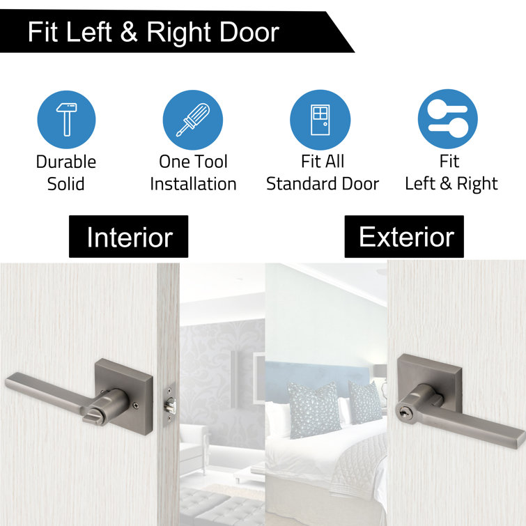 Interior door handle shop with key lock
